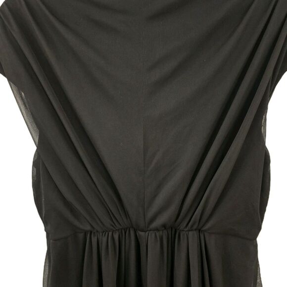 Draped Black Whimsigoth Witchy Goth Party Dress By Collection Dressbarn Size 14 - Picture 9 of 12